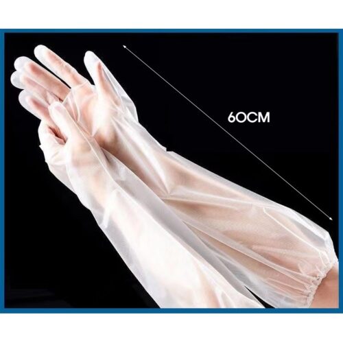 손목 긴 고탄력  일회용장갑 위생장갑  60cm