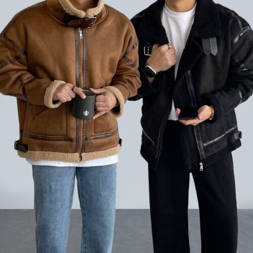 [오늘출발/단독판매] 스웨이드 크롭 무스탕 자켓 오버핏 키작남 가성비 재킷