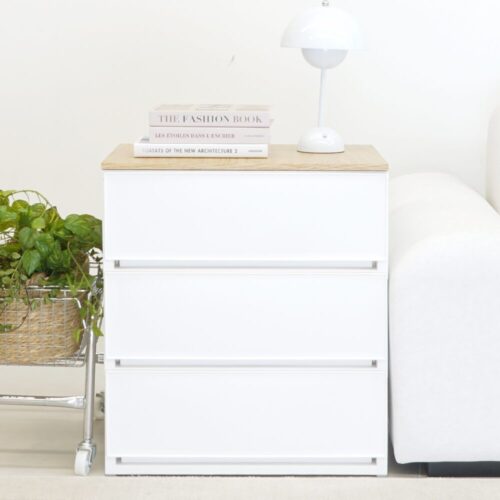 엠비코 우든 와이드 우드상판 서랍장