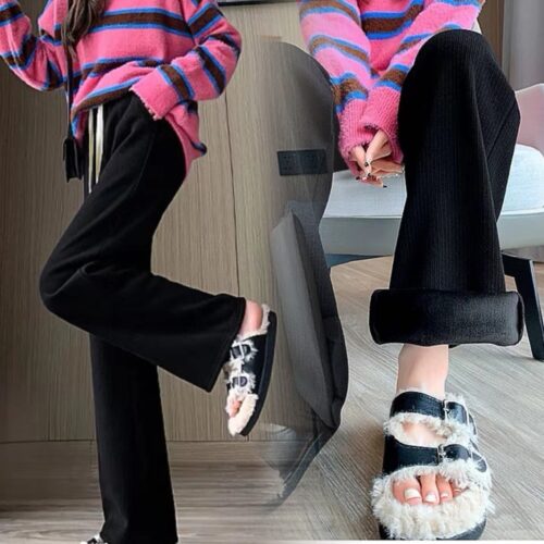 윈트리온 여성 기모 골덴 코듀로이 밴드 일자 보온 데일리 바지