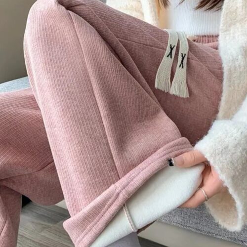 윈트리온 여성 기모 골덴 코듀로이 밴드 일자 보온 데일리 바지