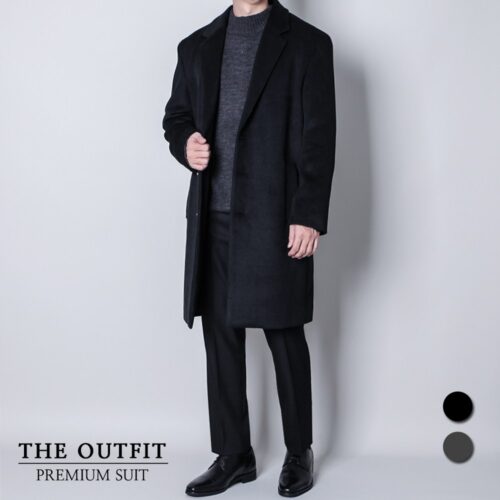 디아웃핏 M~3XL 남자 프리미엄 리얼 울코트 고급 빅사이즈 캐시미어 오버핏 롱코트