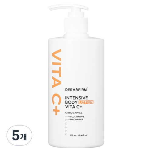 더마펌 인텐시브 비타씨 플러스 바디 로션 시트러스 애플향, 5개, 500ml