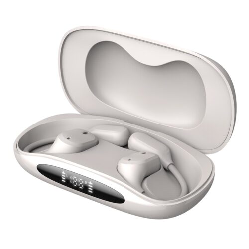 오지렌 ENC 노이즈 캔슬링 오픈 귀걸이형 블루투스 이어폰, 아이보리