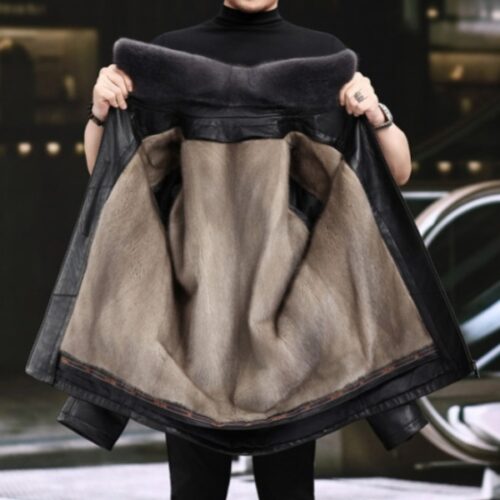 가죽점퍼 밍크 자켓 블루종 오토바이 남성 겨울 바이크 레더 캐주얼 라이더 무스탕 퍼 가을 남자 재킷