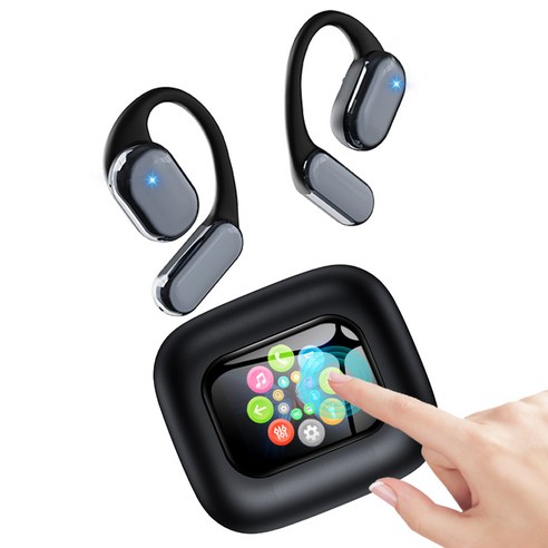 DAICOO 귀걸이형 무선 블루투스 이어폰: 오픈형 & LCD 디스플레이로 귀가 편안해요!