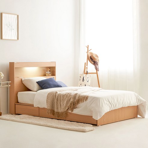 동서가구 이즈 카이 수납침대: 공간 활용 끝판왕! LED 조명까지?