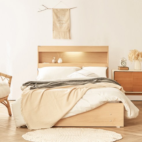 동서가구 이즈 카이 수납침대: 공간 활용 끝판왕! LED 조명까지?