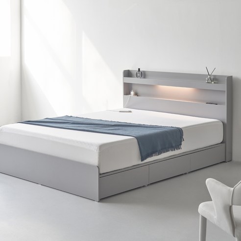 내 방의 작은 기적! 도모 라베노 LED 3단 수납형 침대 프레임, 왜 이제야 만났을까?