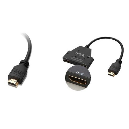 HDMI 1대2 모니터 분배기, 넥스트유 이지넷으로 두 대 한 번에!