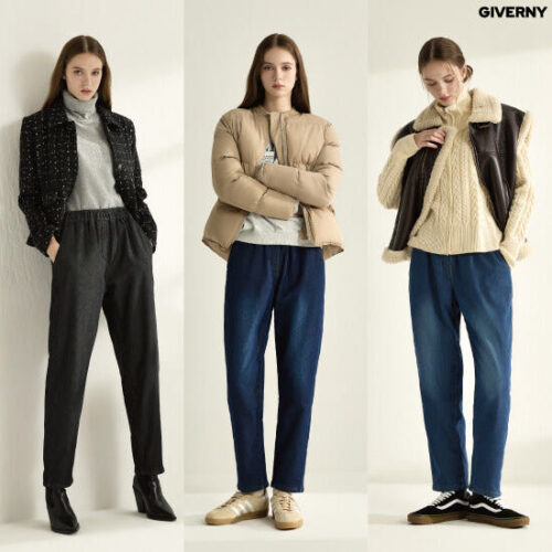 올겨울 필수템! 지베르니 장기모 반전 데님팬츠 3종으로 따뜻함과 스타일을 동시에!