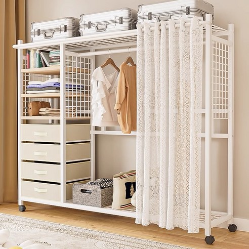 좁은 공간도 완벽 수납! MOFINE 철제 스탠드 드레스룸 행거 활용 후기