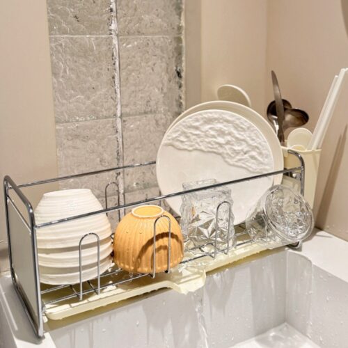 BENRAN 식기건조대 키친 식기건조대 대용량 멀티 싱크대 정리선반 식기 방수방진 설거지 건조대 자석 도어식 그릇정