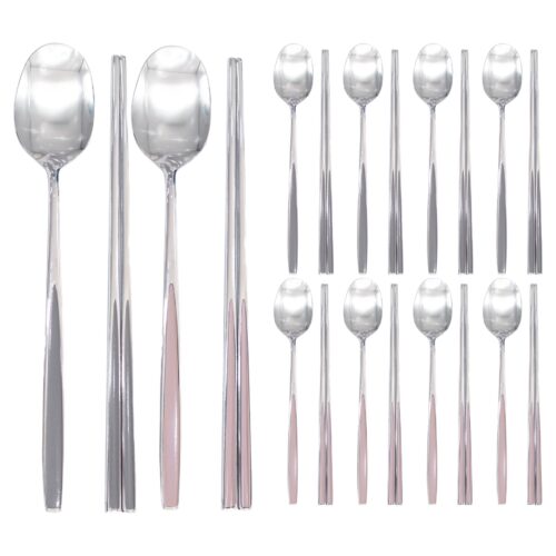 2026년 최신 트렌드! 쿠팡 수저세트 베스트셀러 TOP 10 완벽 가이드 5 한일스텐레스 레이브 스텐 수저 2종 x 5벌 세트, 차콜, 핑크, 1세트, 숟가락 2종 x 5p + 젓가락 2종 x 5p