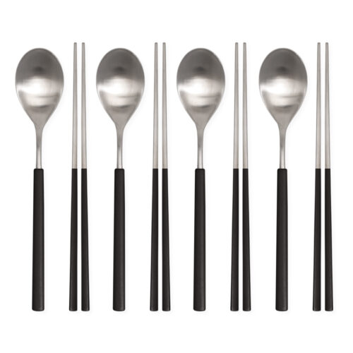 2026년 최신 트렌드! 쿠팡 수저세트 베스트셀러 TOP 10 완벽 가이드 7 스크래치 없는 보테 올스텐 컬러 수저세트, 딥블랙, 4세트, 숟가락4p +젓가락4p