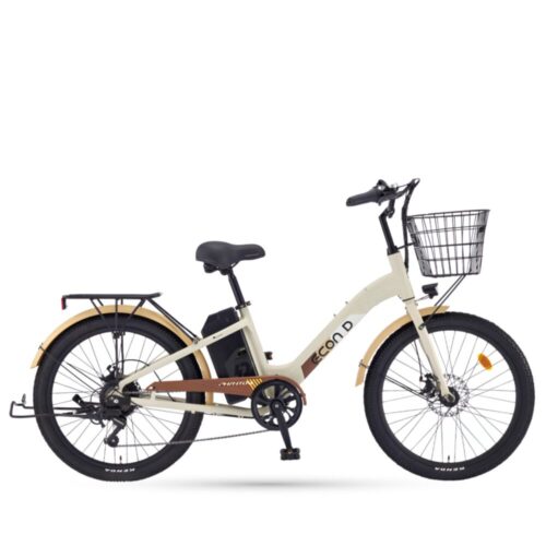 2025 삼천리 24 팬텀 이콘 D 전기자전거 출퇴근 입문용 운동용 바구니, 크림(무광), 알루미늄