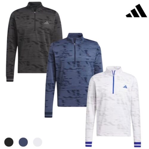 아디다스 골프 가을 겨울 남성 얼티메이트 콜드 레디 집업 긴팔 티셔츠 남자 골프웨어