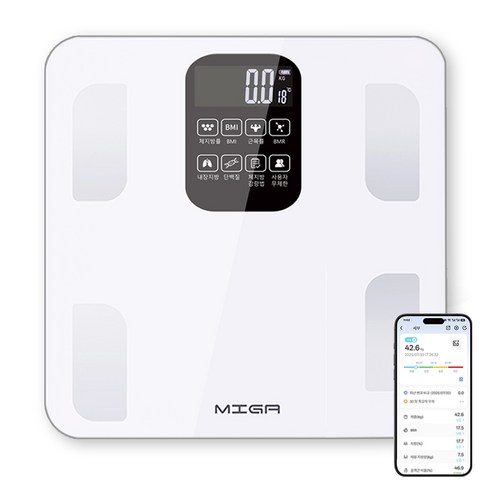 MIGA 스마트 가정용 블루투스 LCD 강화유리 인바디 체지방 체중계, 진짜 써보니 이렇네요! 8 MIGA 스마트 가정용 블루투스 LCD 강화유리 인바디 체지방 체중계, 진짜 써보니 이렇네요!