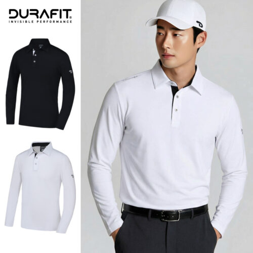 듀라핏 플렉서블 웜업 기모 카라넥 남성 골프 긴팔티 LT04