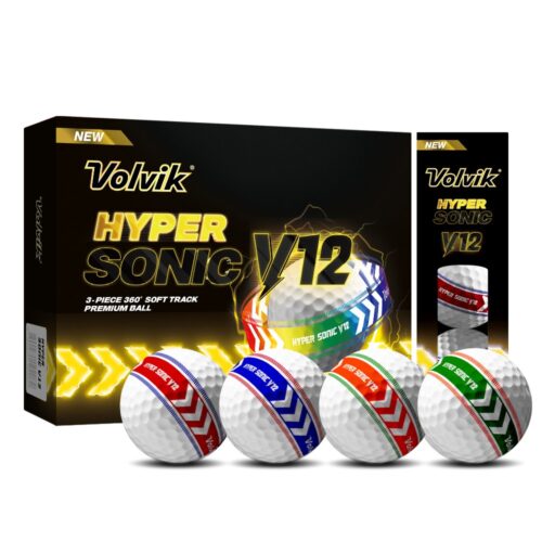볼빅 골프공 하이퍼 소닉 V12 소프트 트랙 360도 고반발 3피스