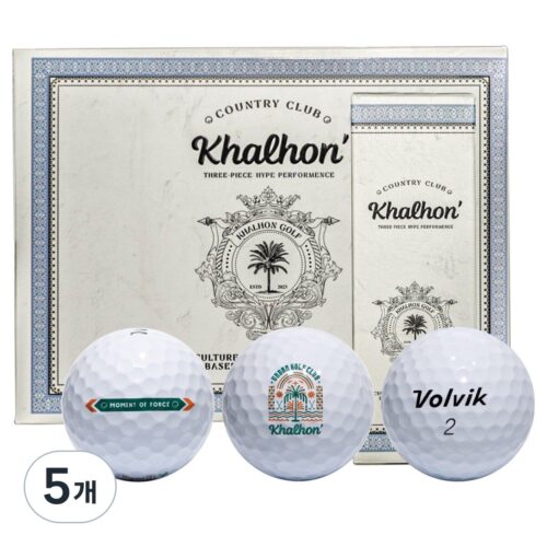 깔롱 볼빅 3피스 비거리 선물용 골프공 더즌 12구, 화이트, 5개, 12개입