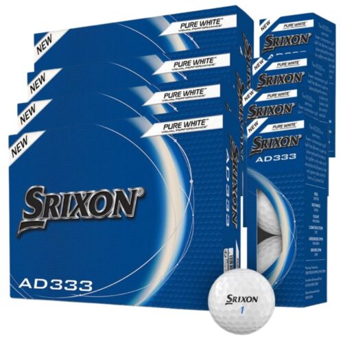 [4더즌] 던롭 스릭슨 뉴 AD333 비주얼 퍼포먼스 2피스 비거리 골프공 저압축 골프볼, 4박스