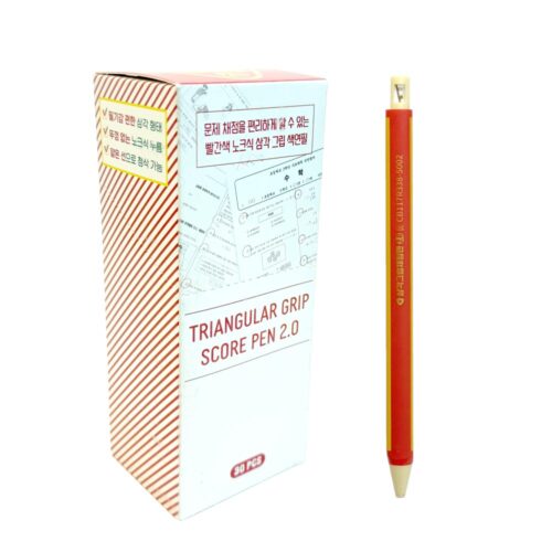도아브 삼각 그립 채점펜 30p (BOX) 2.0mm 부드럽게 잘써지는 샤프식 채점색연필 빨간색연필, 1박스, 30개