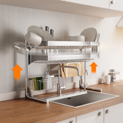 2026년 식기건조대 트렌드를 이끄는 쿠팡 베스트셀러 TOP 10 추천! 4 무타공마켓 높이 길이 모두조절 풀스텐 시스템 식기건조대, 실버