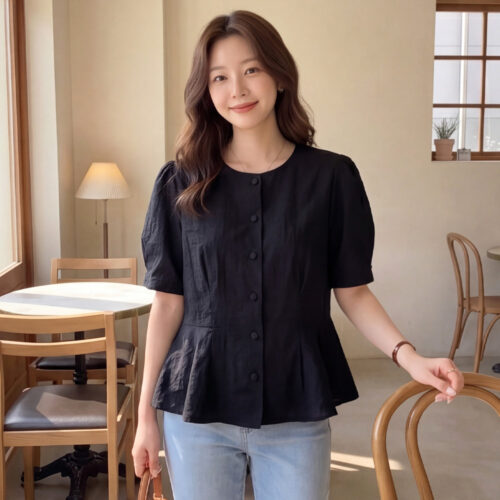 2026년 블라우스 추천 TOP 10, 올여름 가장 사랑받는 인기 아이템 한눈에 보기 8 B178-7 코바티 빅사이즈 여성 페플럼 반팔 여름 블라우스